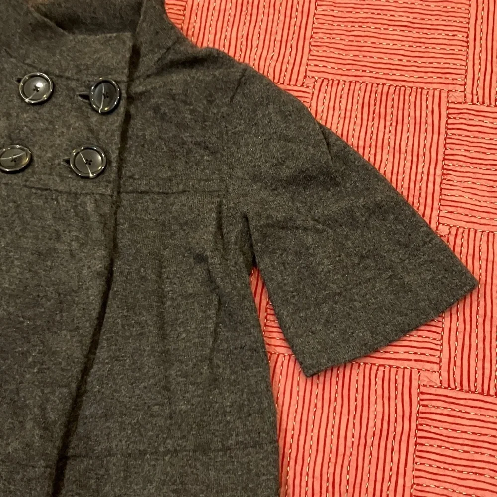 Banana Republic XS cashmere / wool blend heather Gray wm’s cardigan - Picture 6 of 14